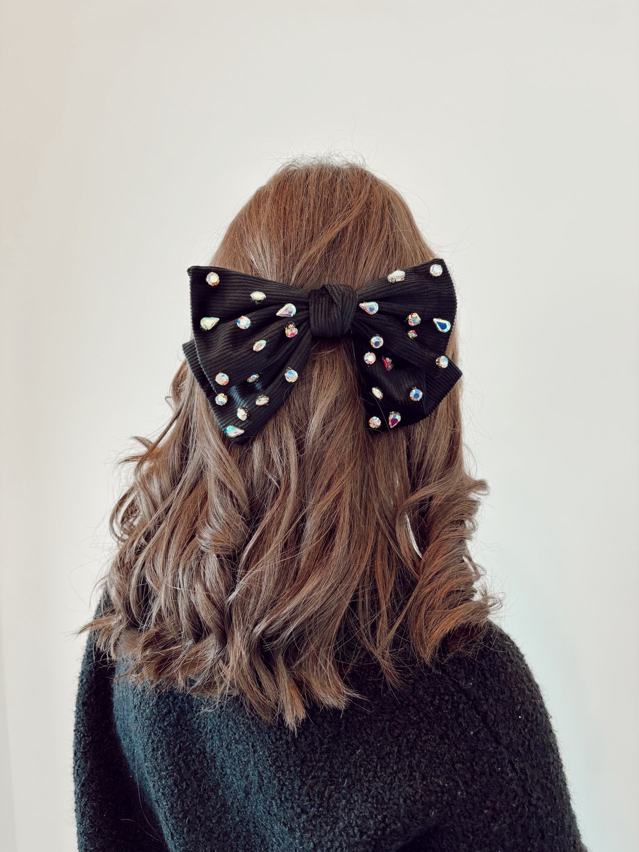 black rhinestone bow