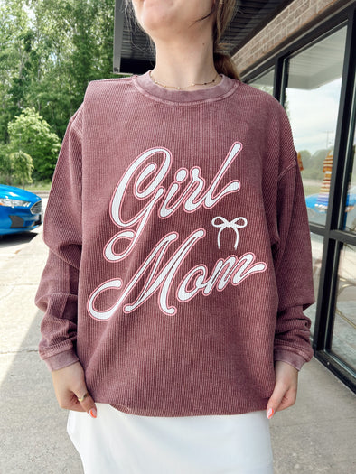 girl mom corded sweatshirt