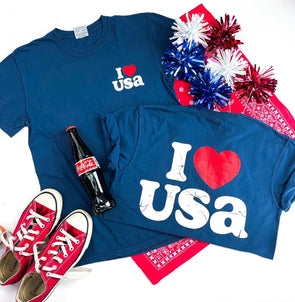 i love usa tee