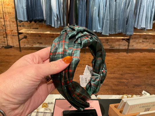 Evergreen Plaid Christmas Headband