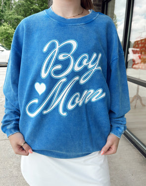 boy mom corded sweatshirt