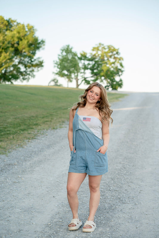 Flag Striped Tube Top