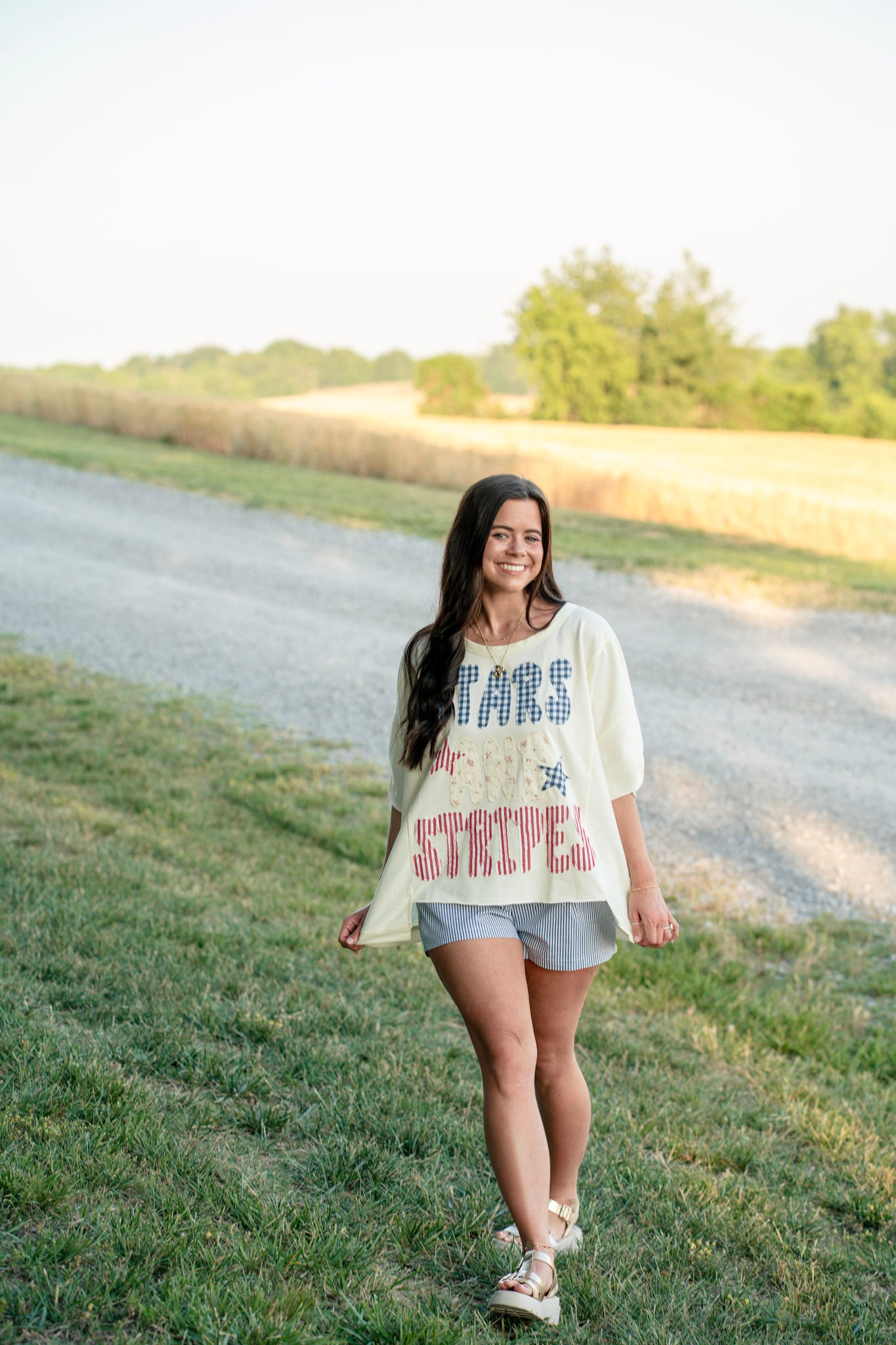 Stars and Stripes Patchwork Top