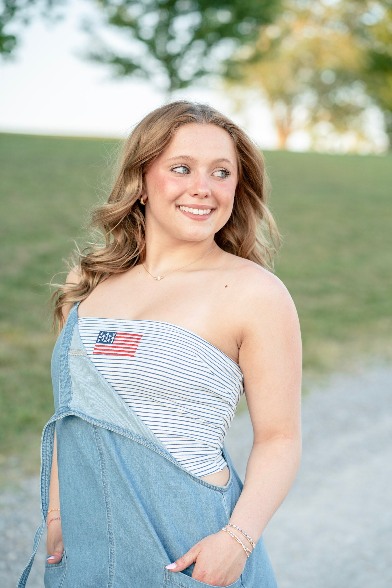 Flag Striped Tube Top