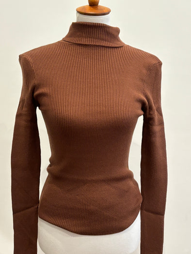 91 long sleeve turtle neck coffee