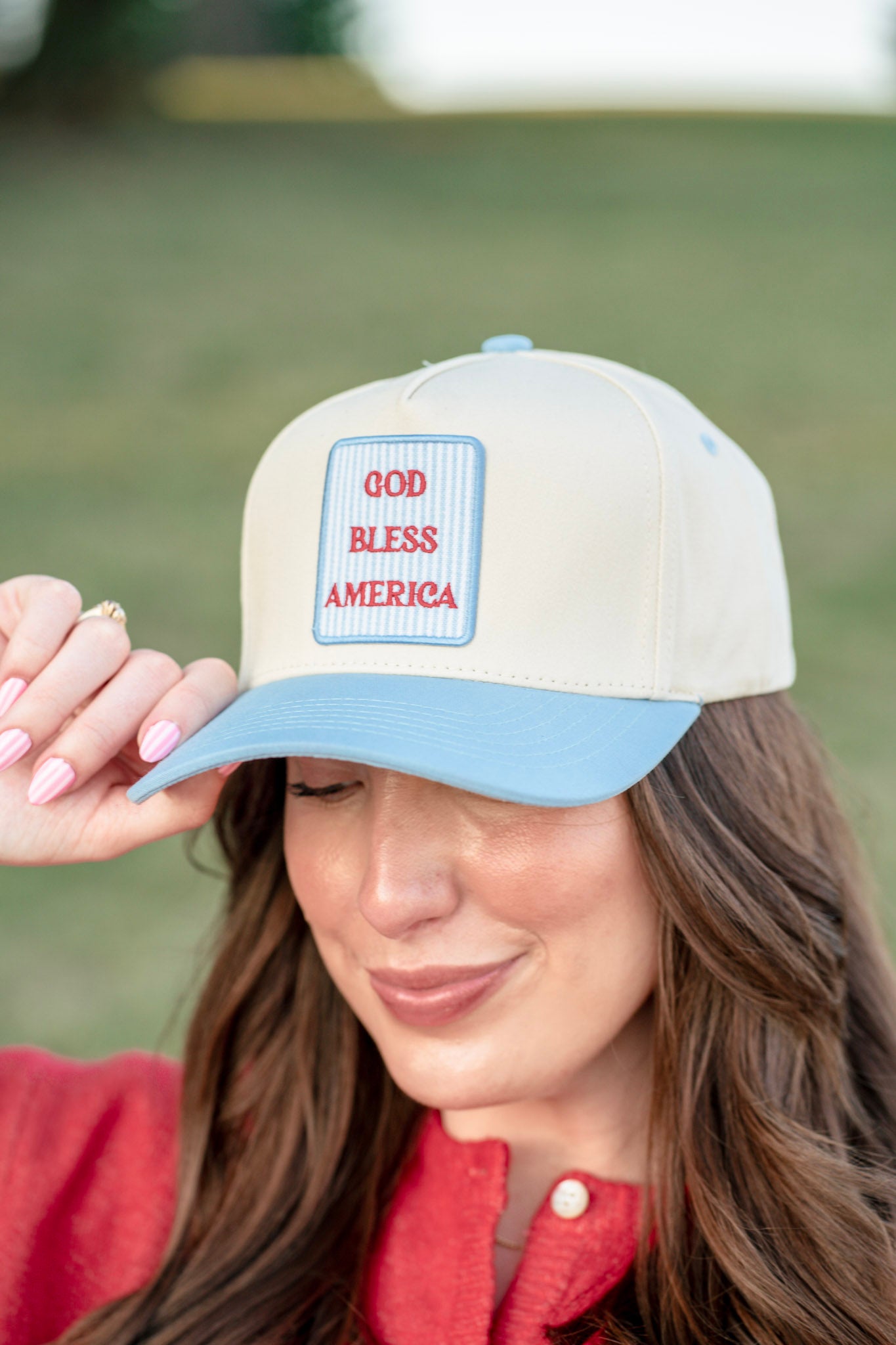 God Bless America Striped Patch