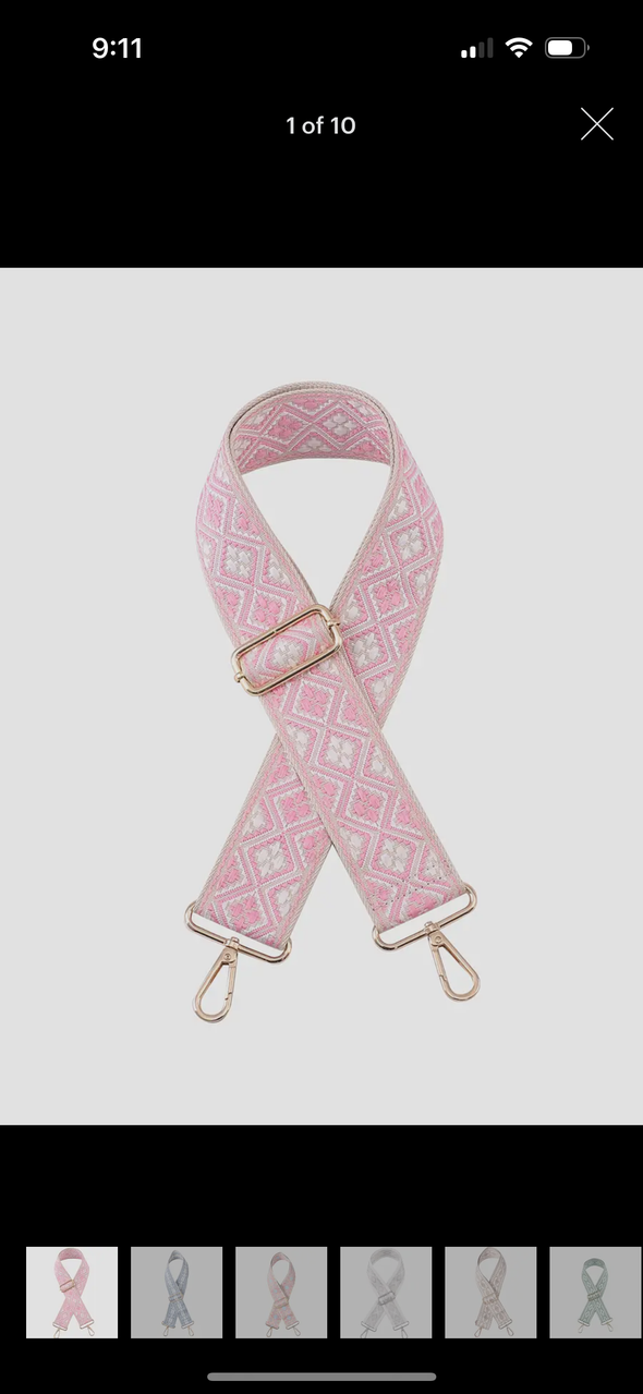 STPDOT Dotted Guitar Strap in pink