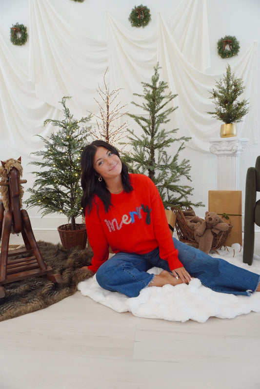 Merry tinsel sweater