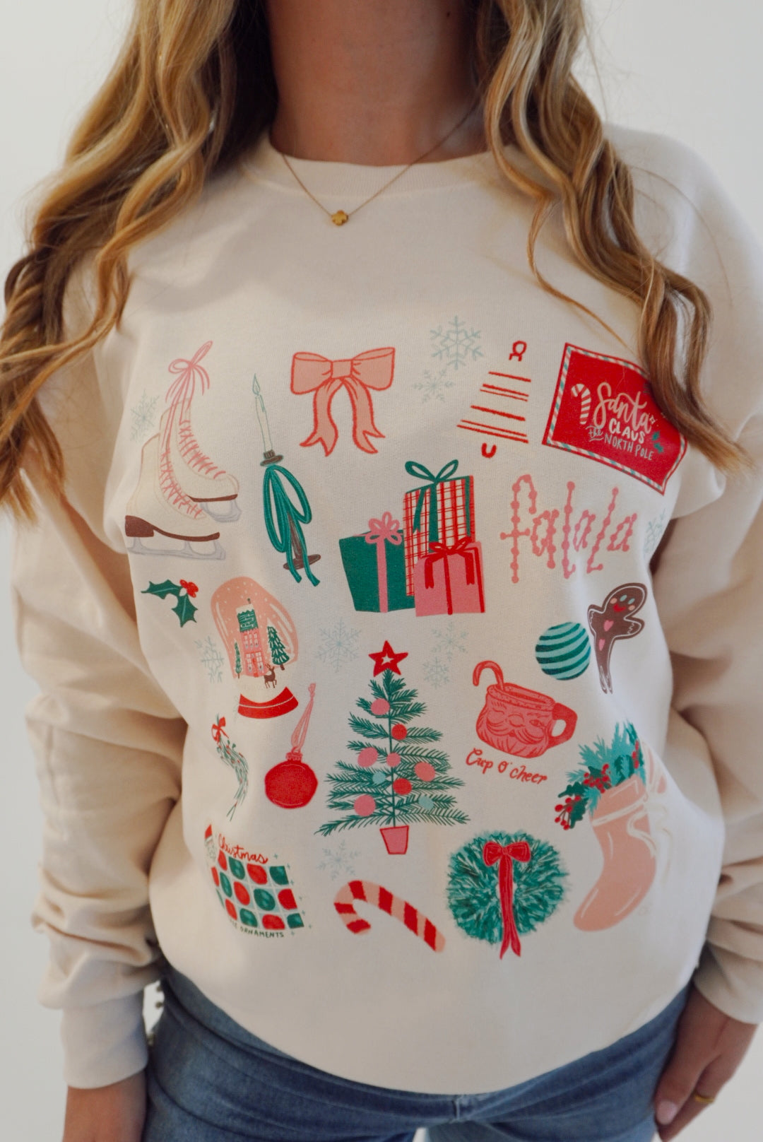 Christmas collage sweatshirt