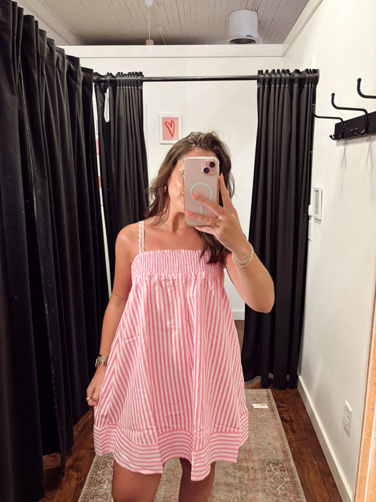 Online- Pink Striped Dress