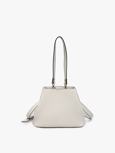 Dove Pleated Satchel