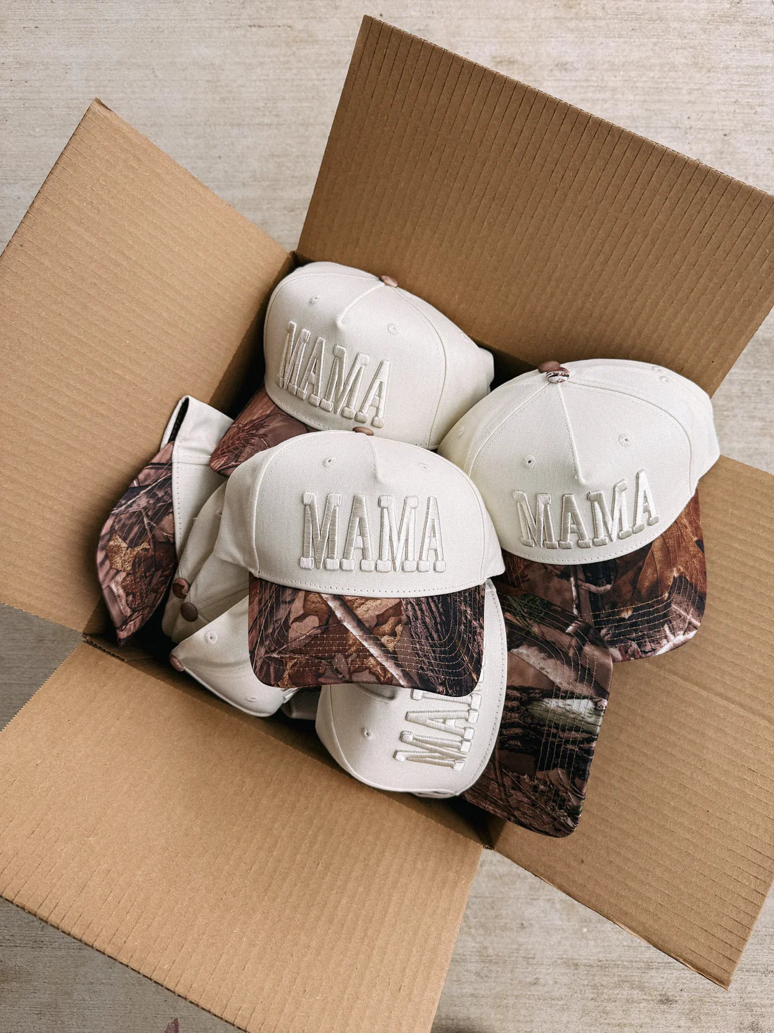 Camo mama trucker hat