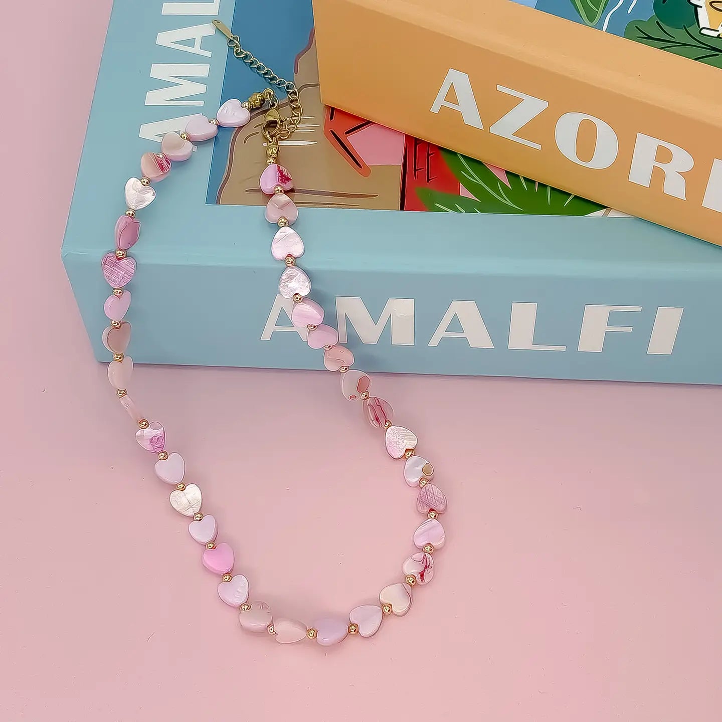 Multi stone heart necklace