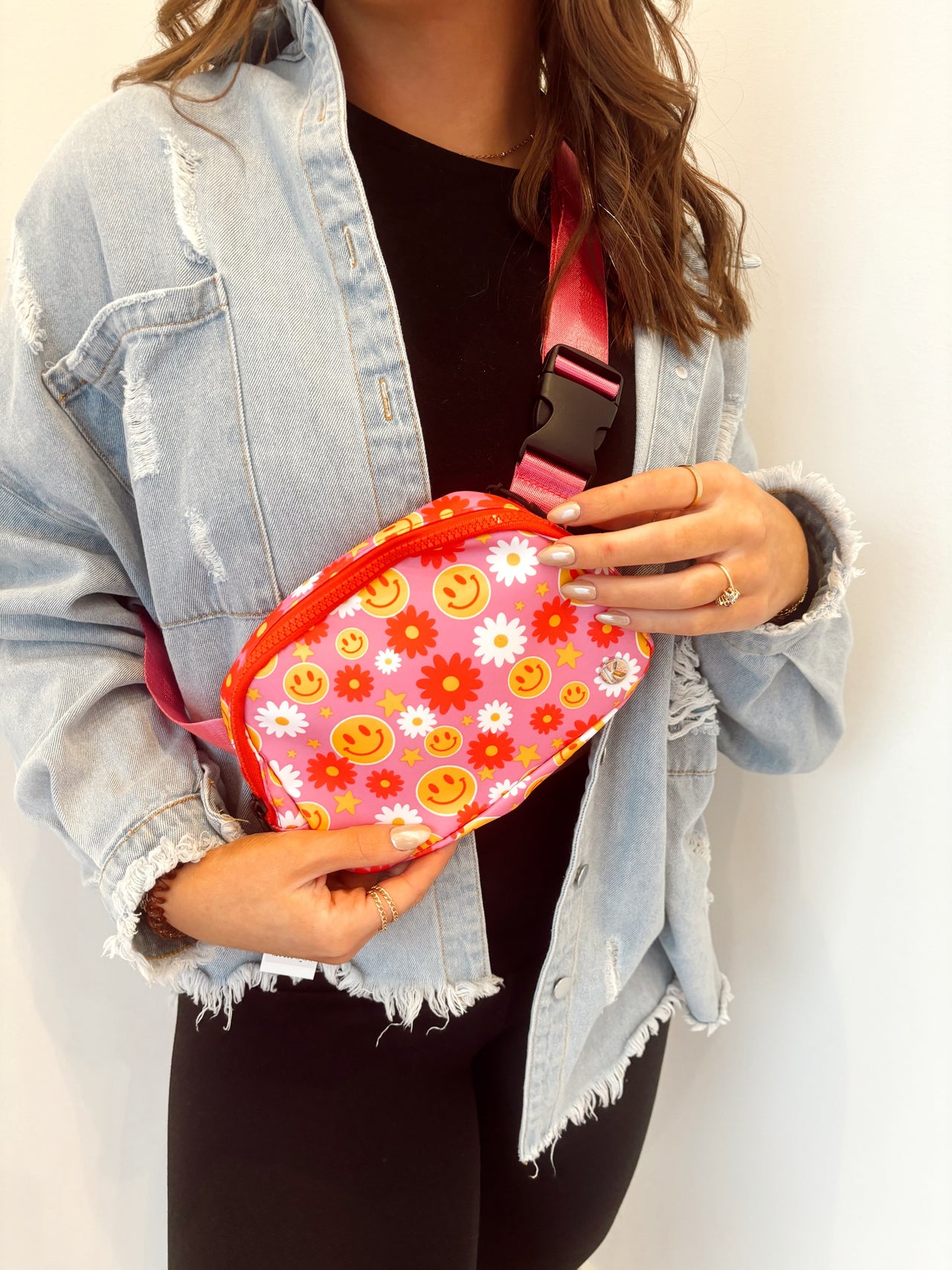 Flower Smiley Belt Bag