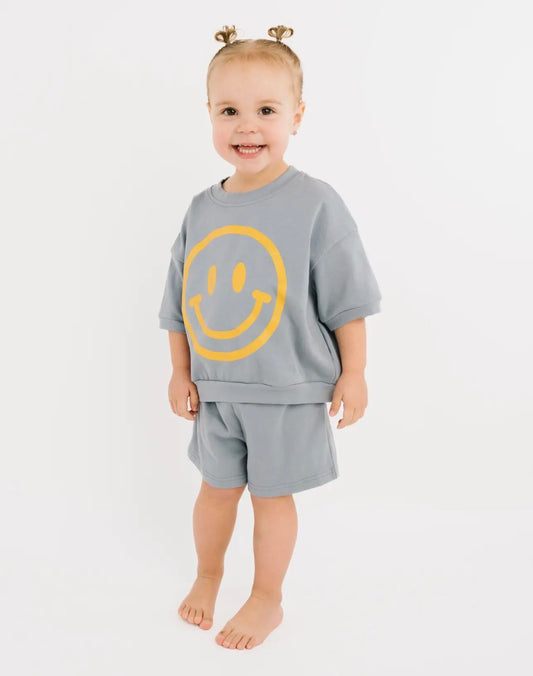Slate short sleeve slouchy set