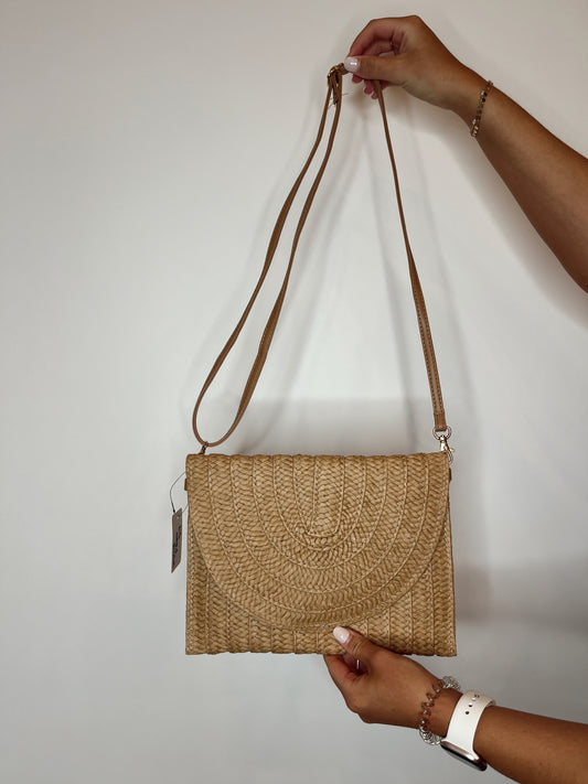 Layered Paper Braided Envelope Clutch Bag