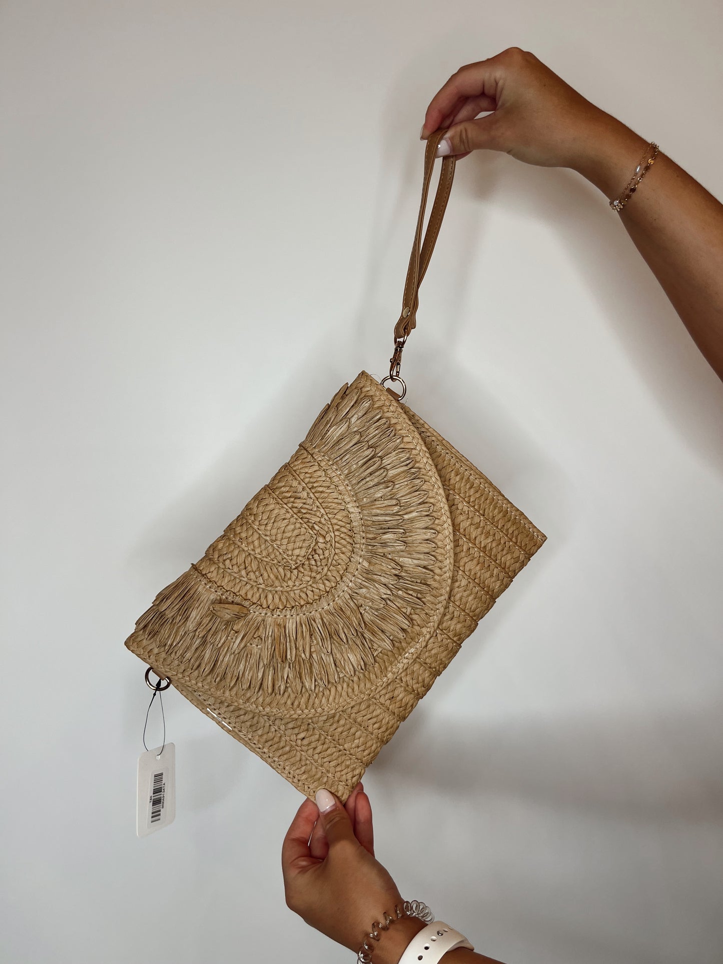 Intricate Paper Weave Envelope Clutch Bag