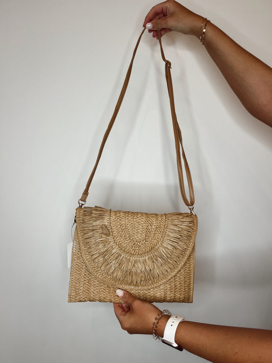 Intricate Paper Weave Envelope Clutch Bag