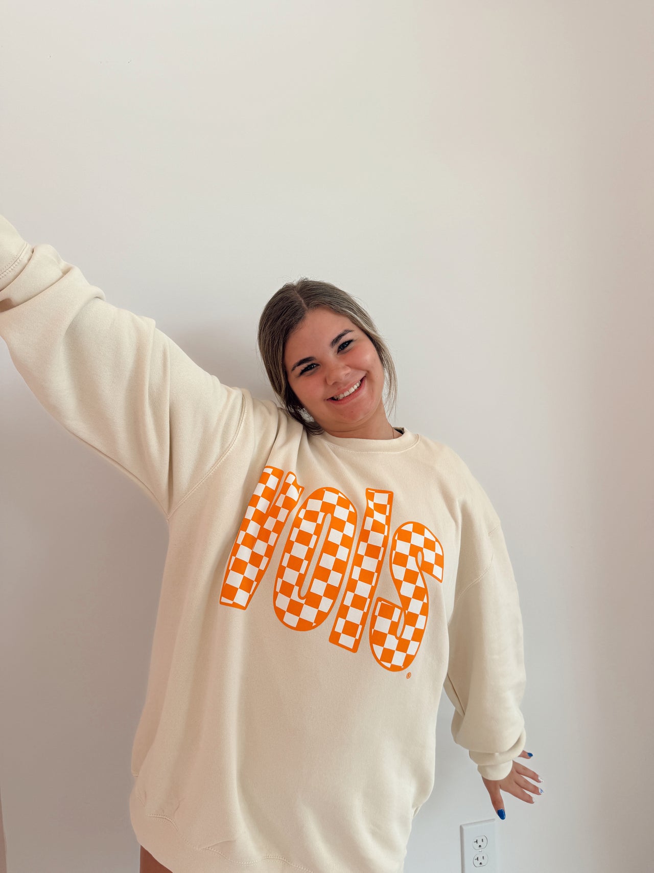 90’s Vols checkerboard crewneck
