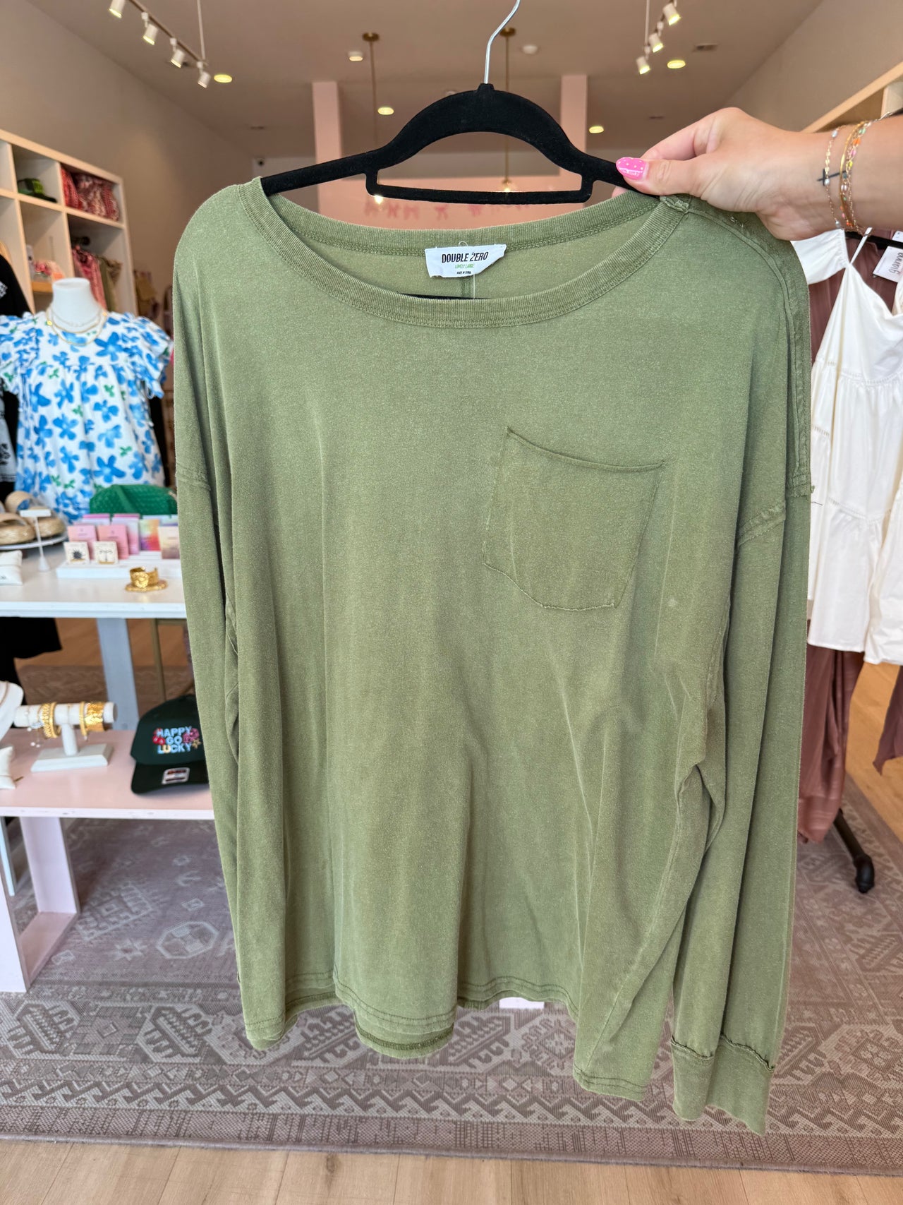 easy tee long sleeve moss