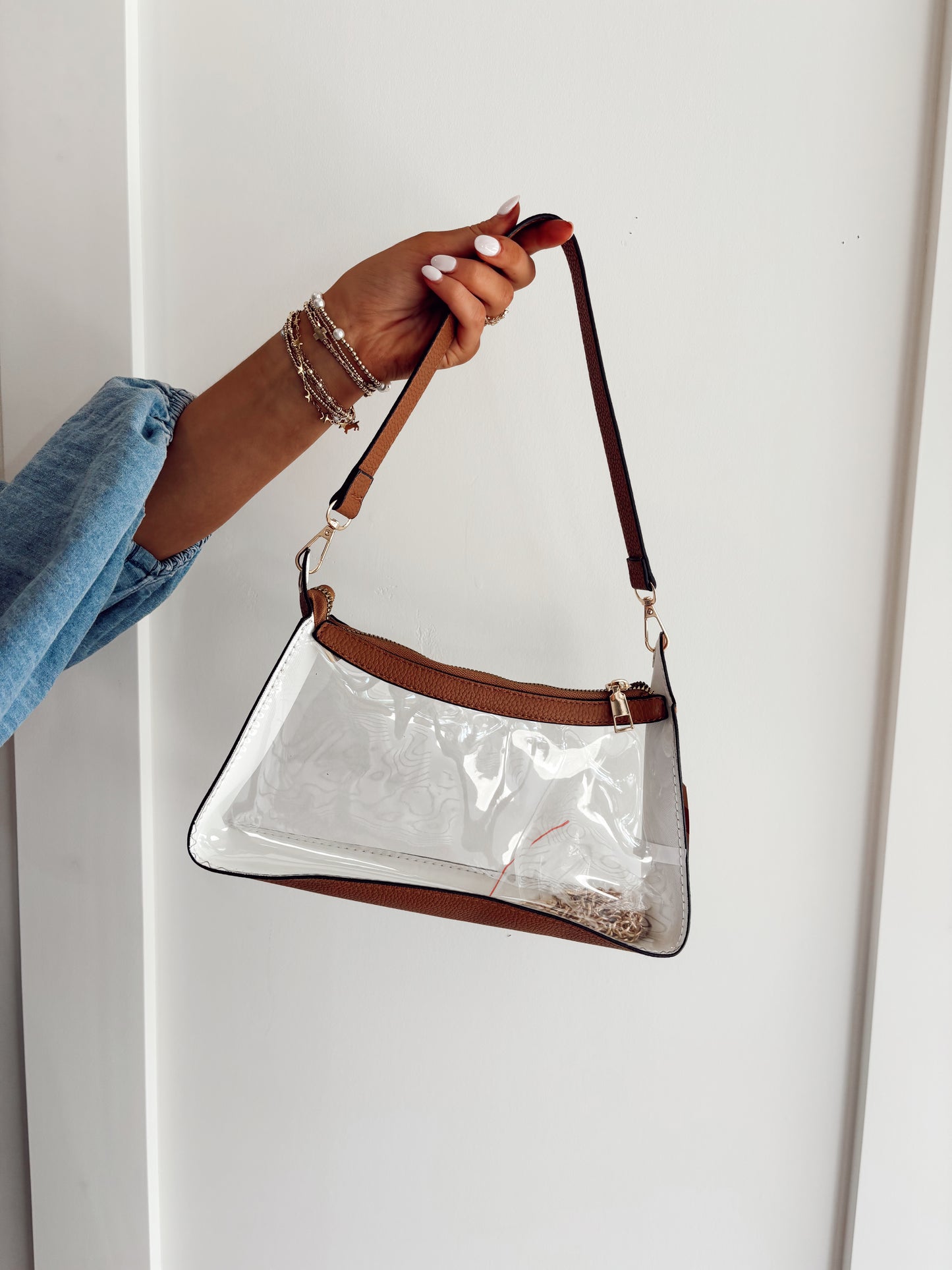 Marilyn clear satchel bag