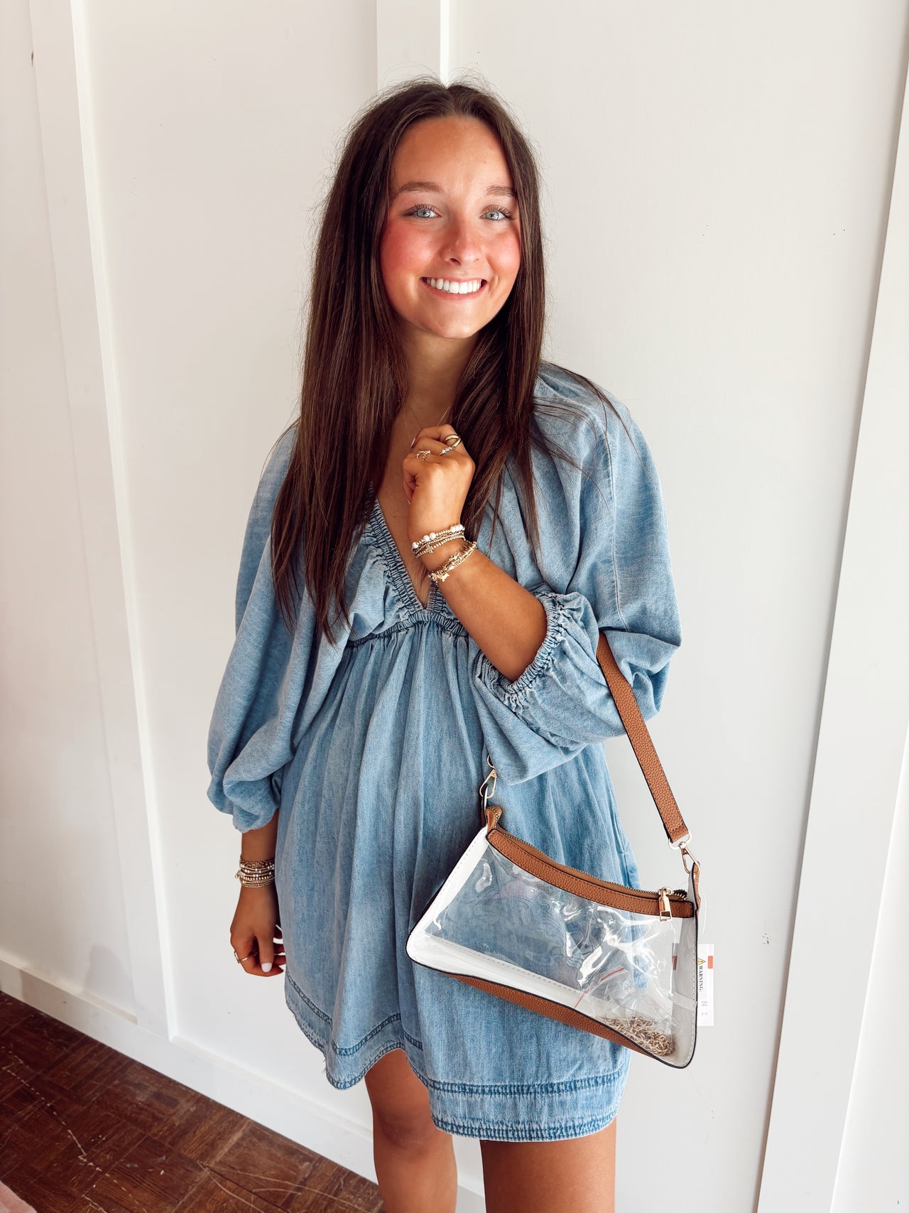 Marilyn clear satchel bag