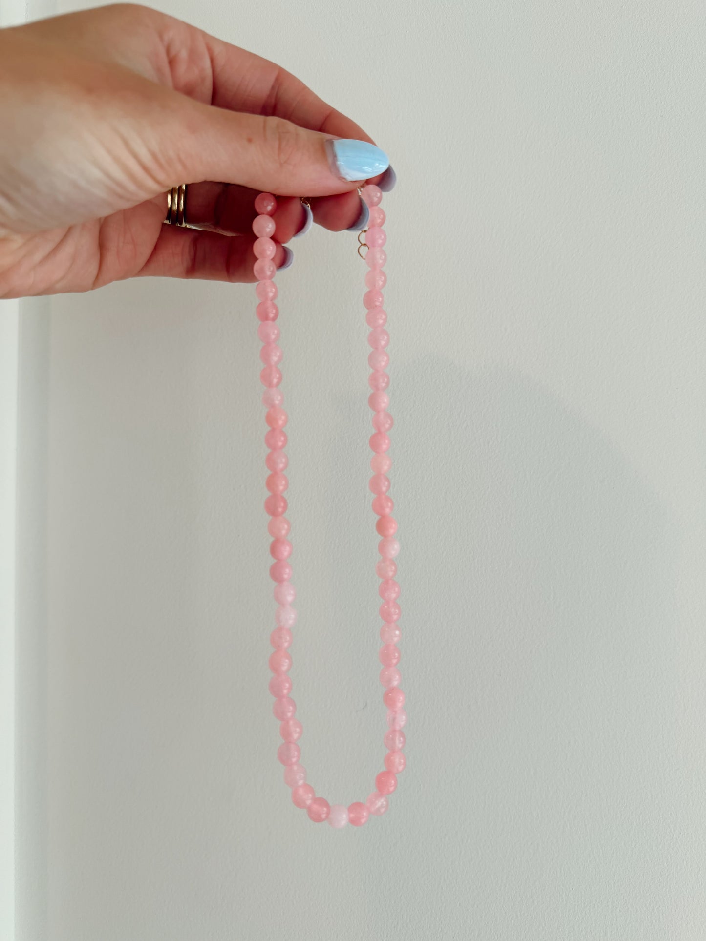 Semi Precious glass beaded necklace