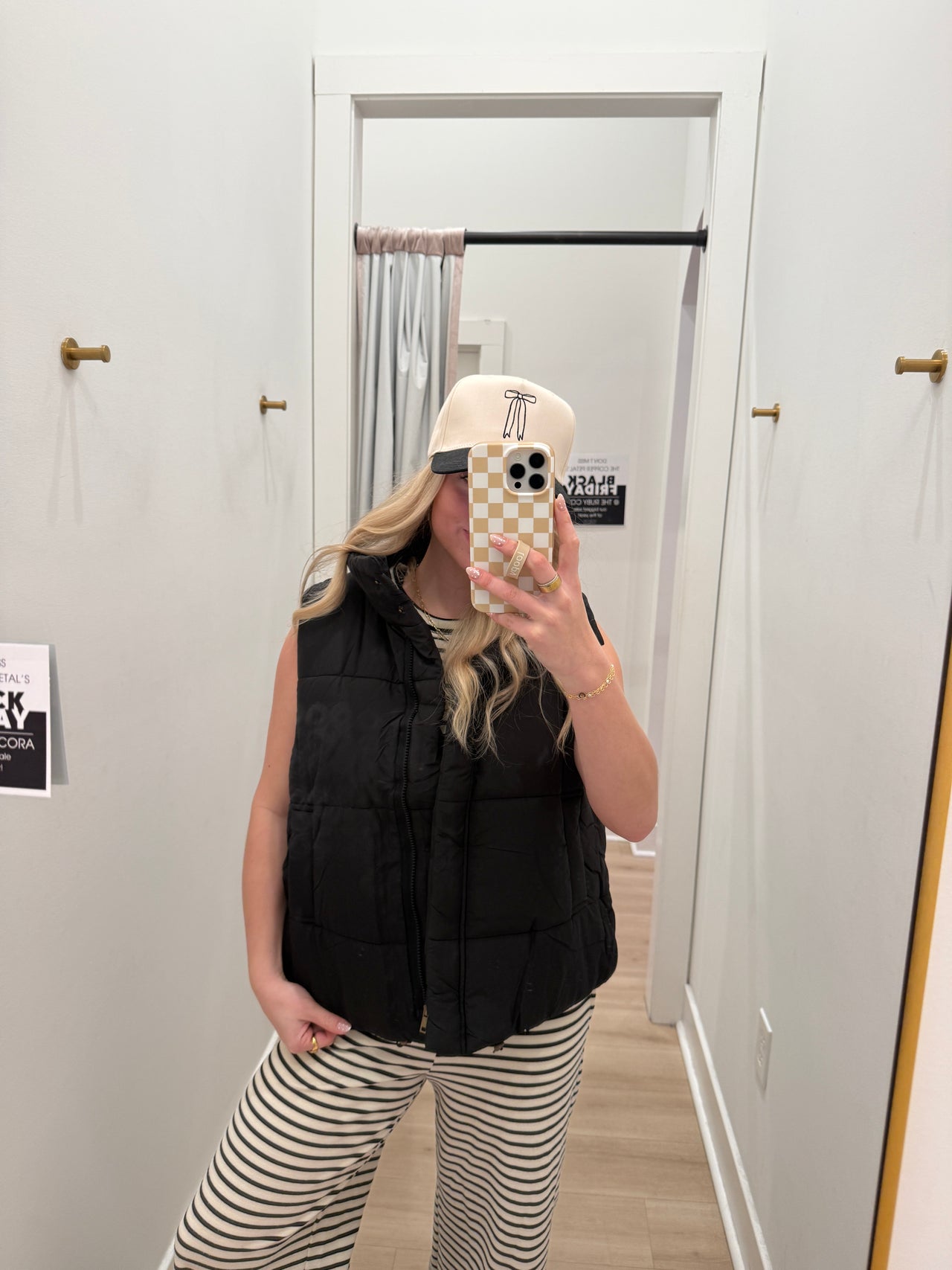 High Neck Puffer Vest BLACK