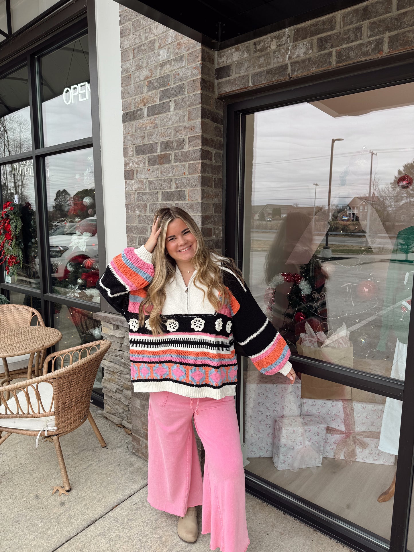 POL snowflake sweater