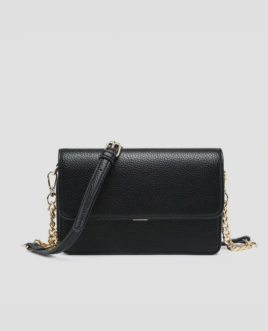 Lauryn flap over crossbody black