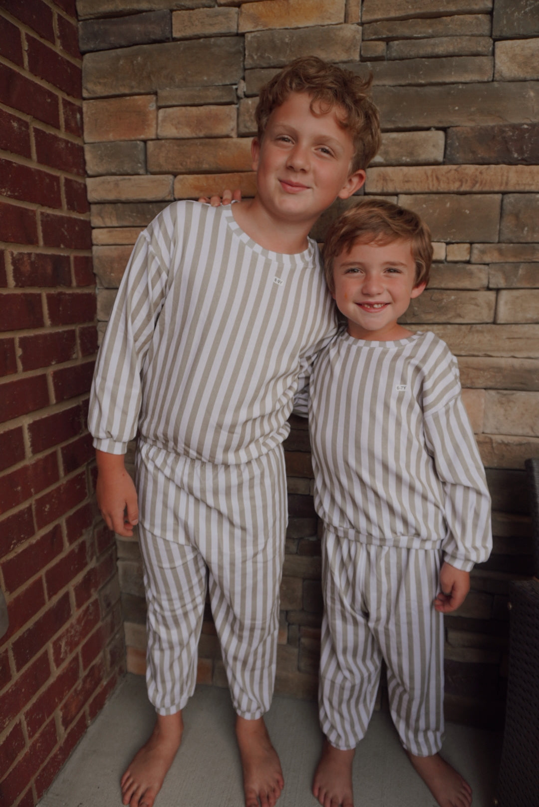 Olive Stripe Sweatsuit