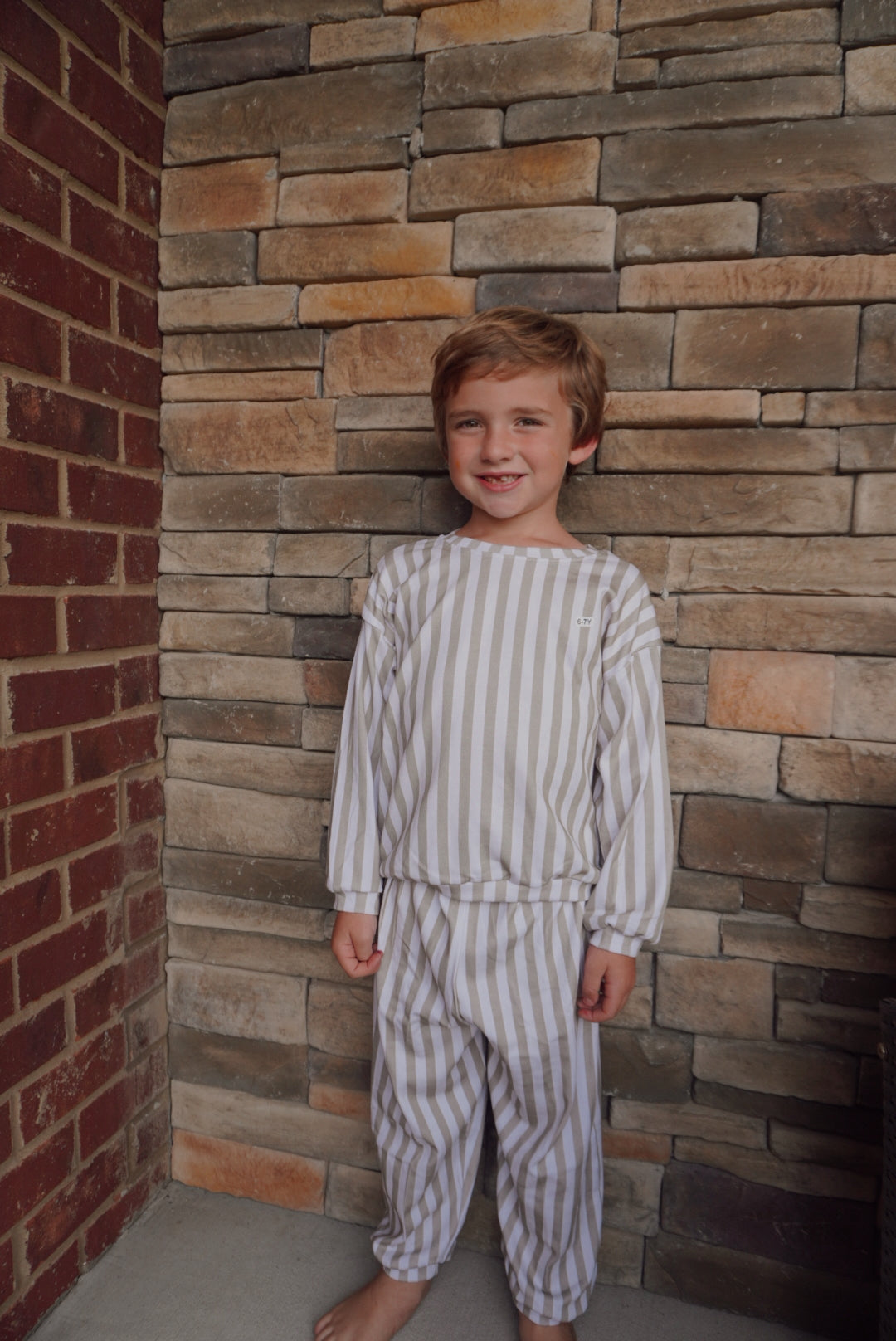 Olive Stripe Sweatsuit