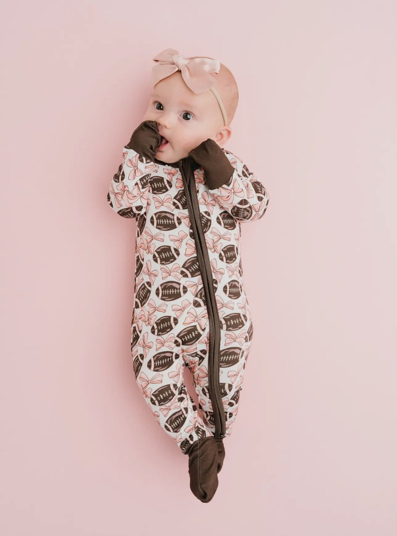 Bows & Touchdowns bamboo sleeper