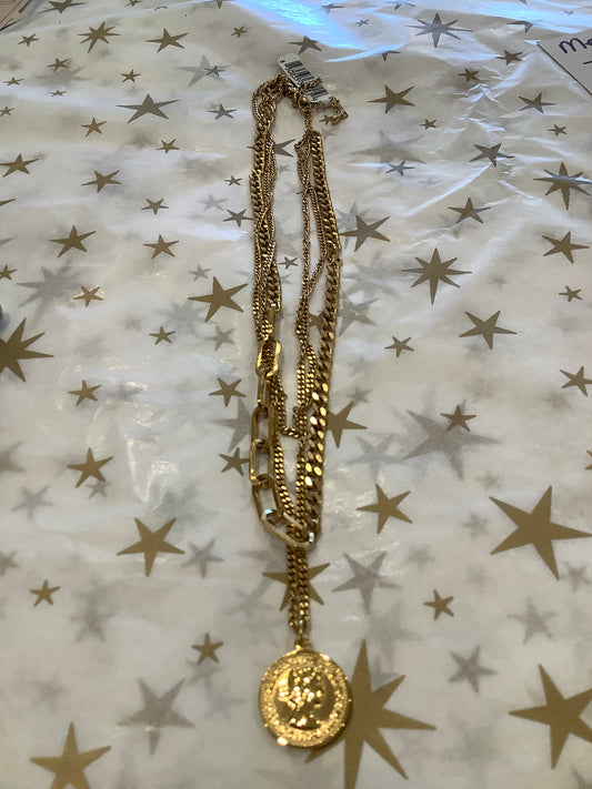 3 little birds necklace gold & intermix