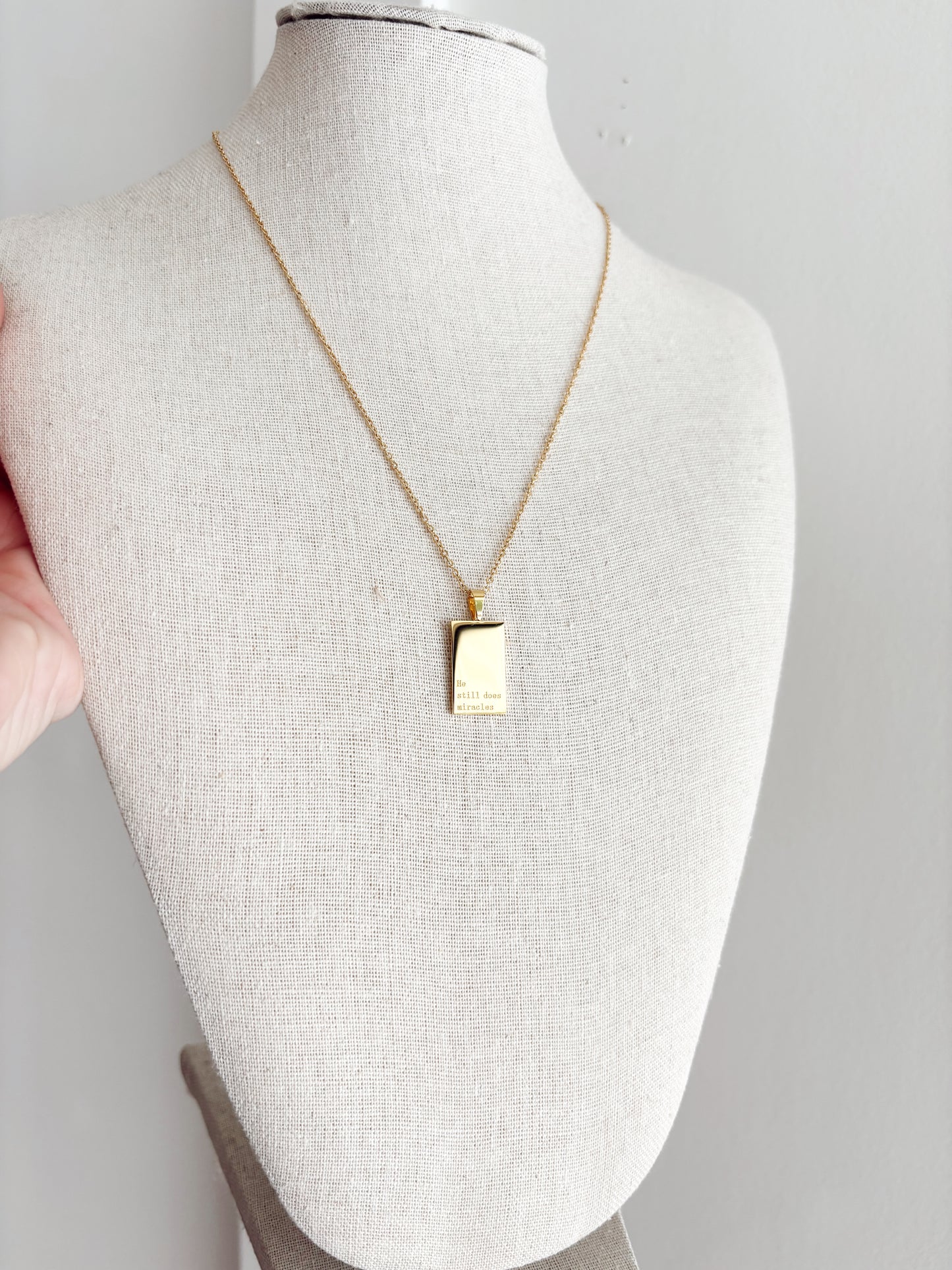 He still does miracles gold necklace