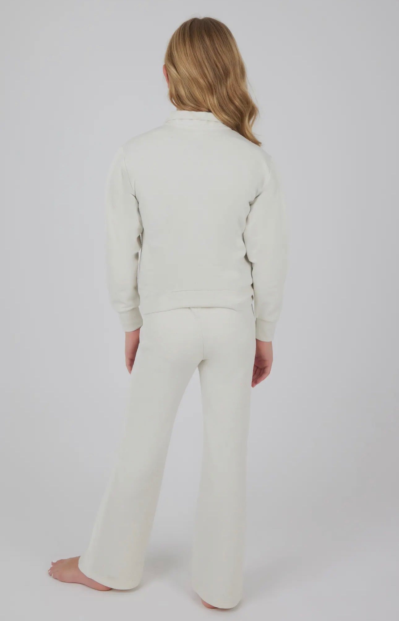 Girls confetti half zip pants set