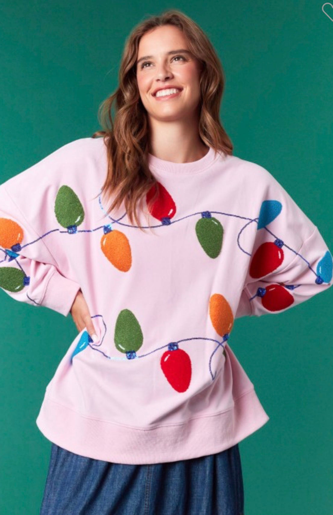 Christmas lights sweatshirt