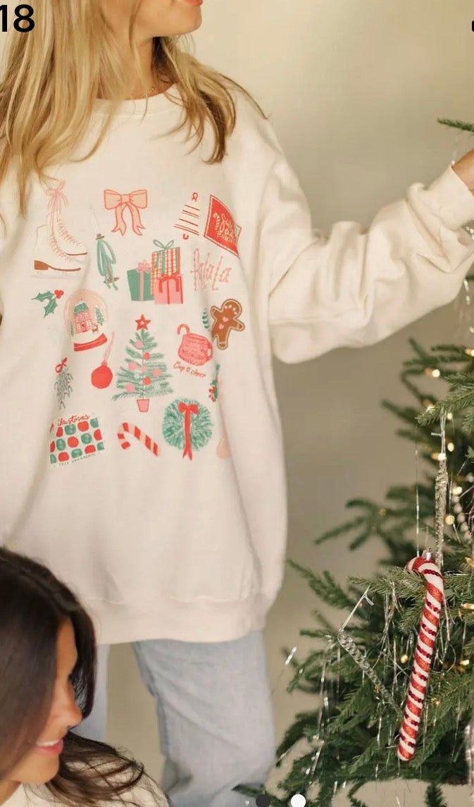 Christmas collage sweatshirt