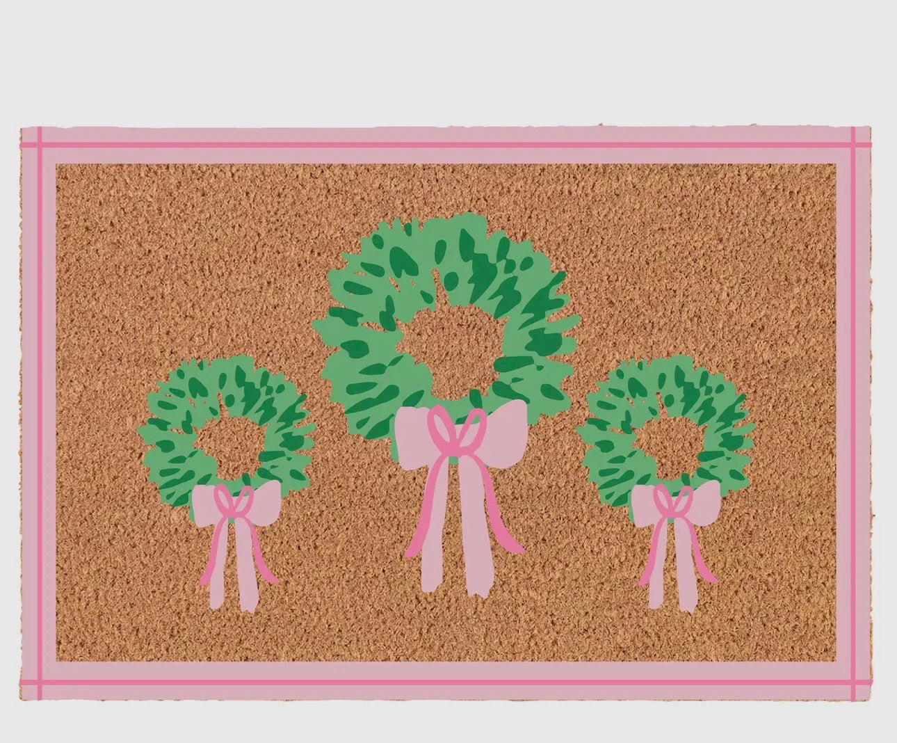Door mat rosy wreaths