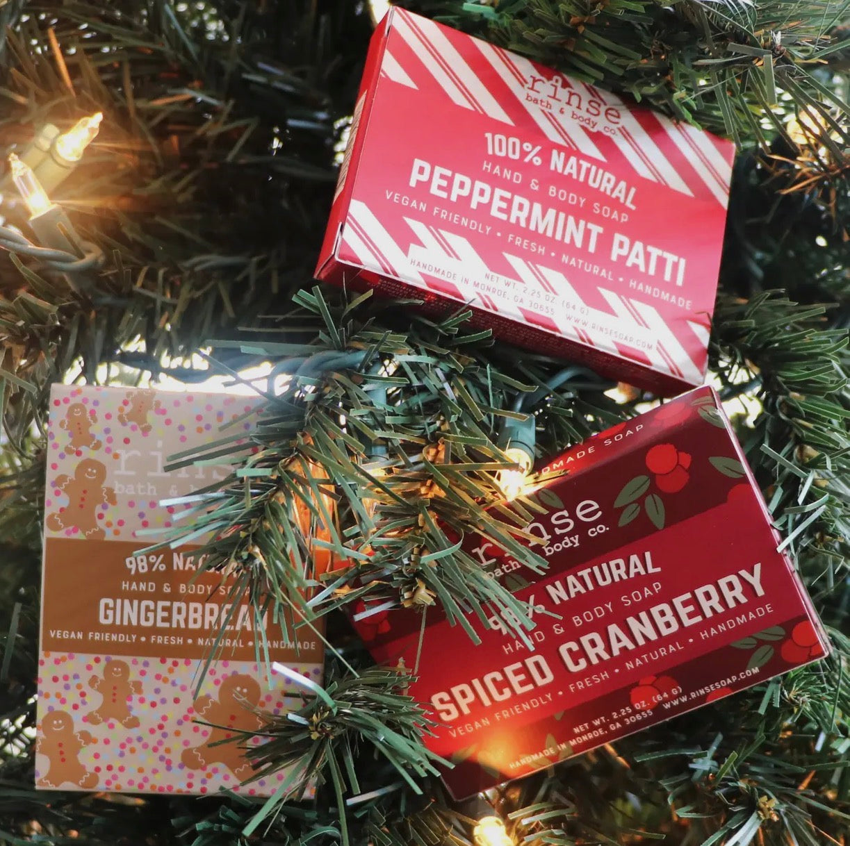 Mini holiday soap bars