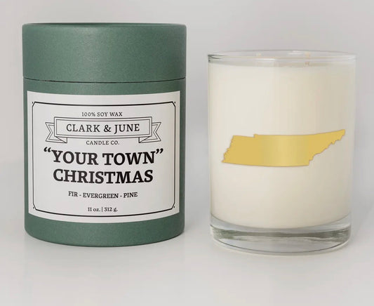 Custom Christmas candle TN