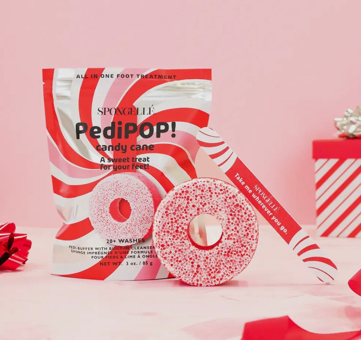 Candy cane holiday pedipop