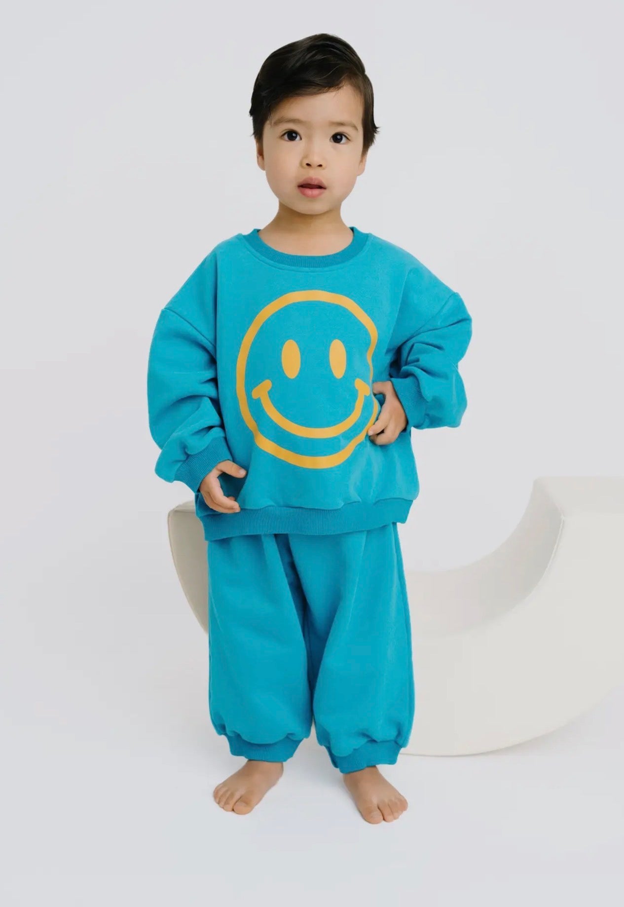 Electric blue happy sweatsuit