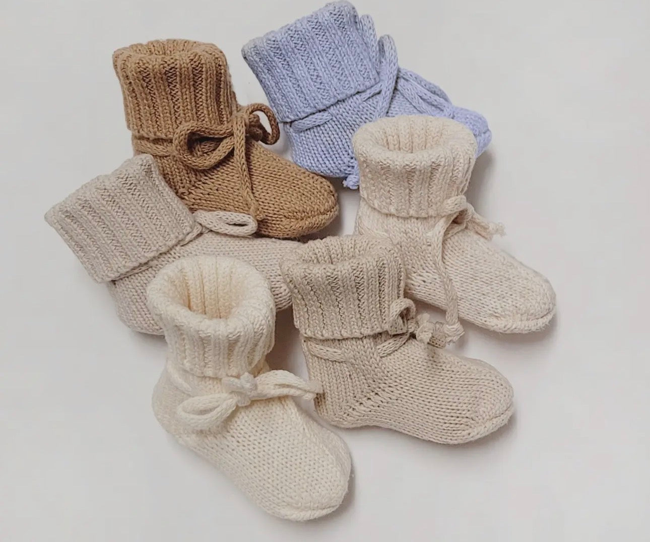 Baby knit booties socks