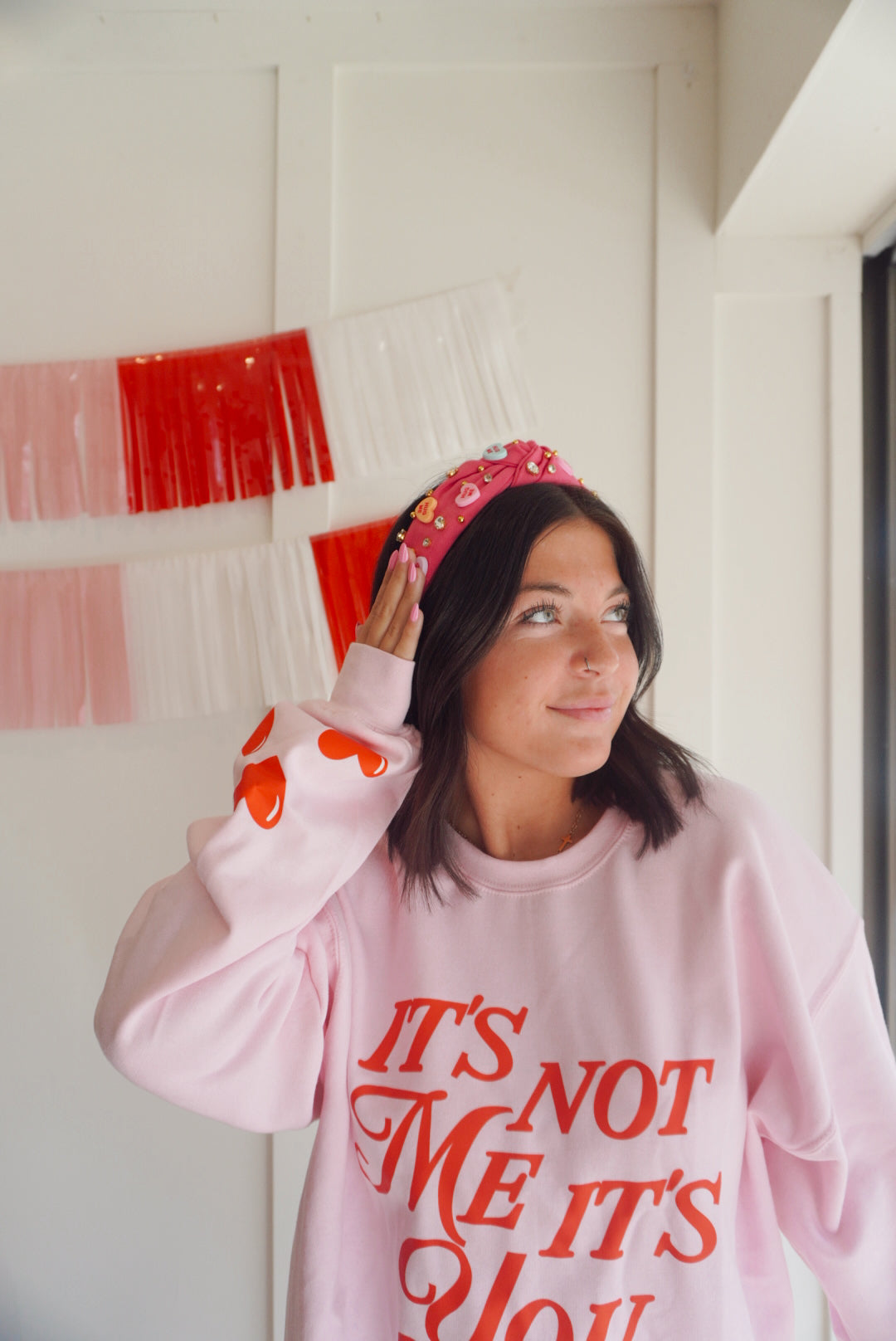 Valentines conversation hearts headband