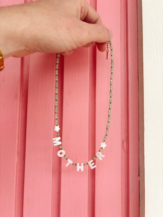Star Mother Necklace Green