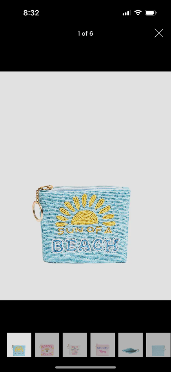 Ricki beaded coin purse Sun of a beach