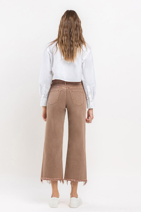 high rise crop wide leg