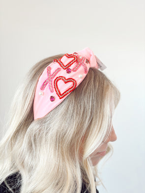 pink xoxo headband