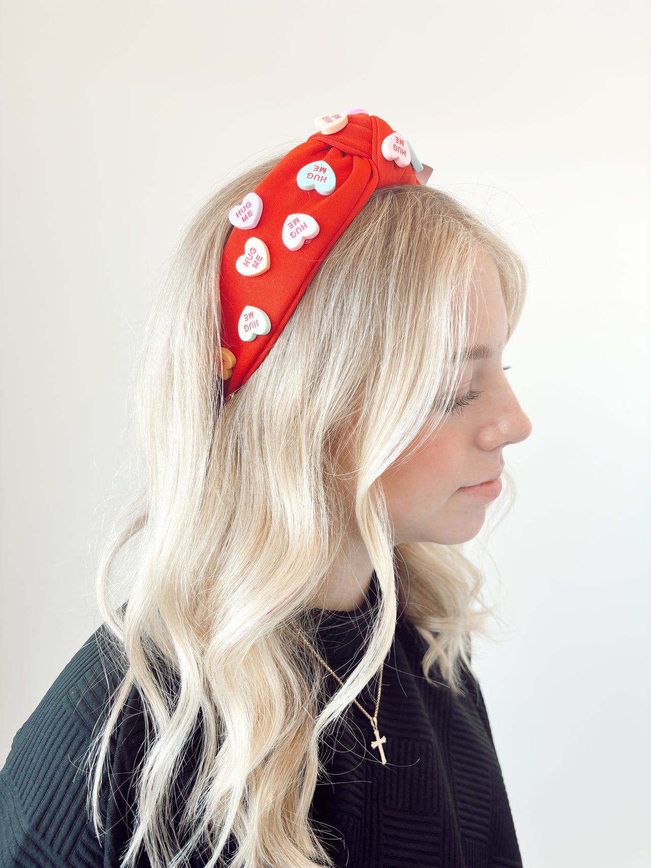 red candy heart headband